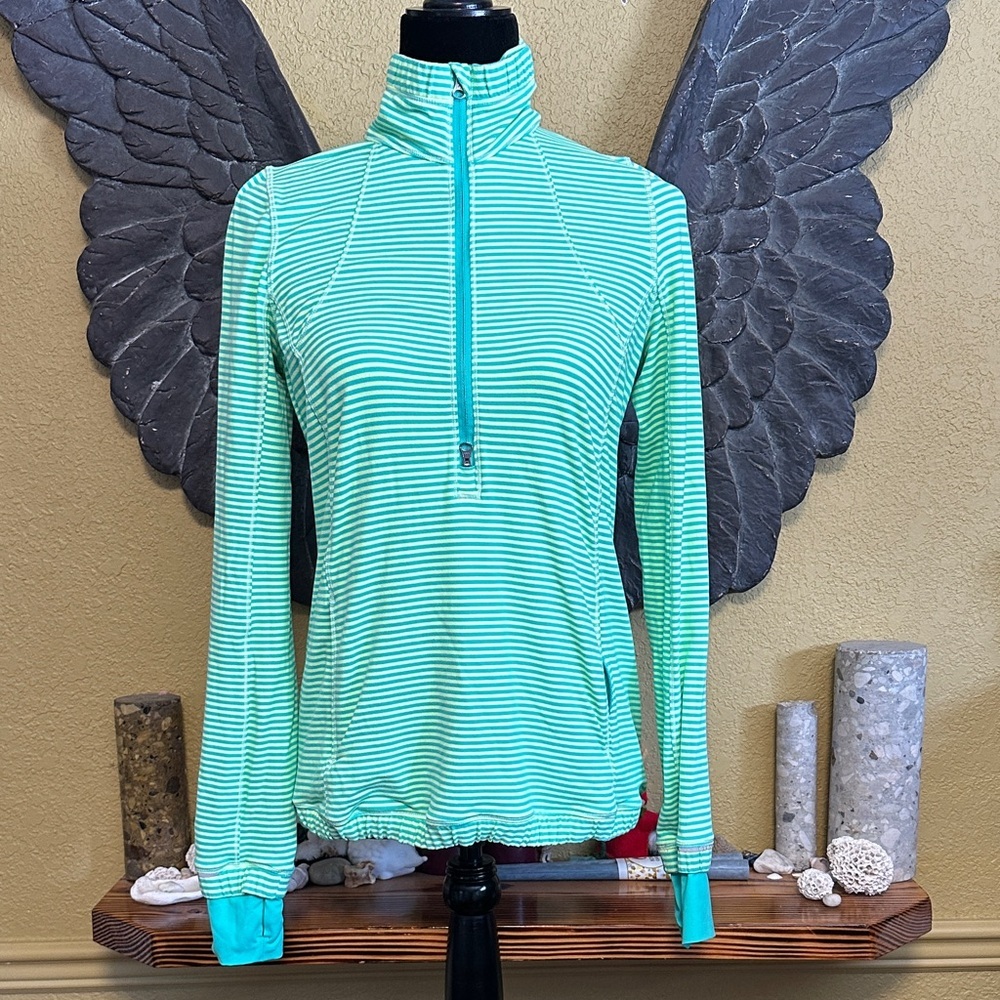 Lululemon Striped Half Zip Sweater